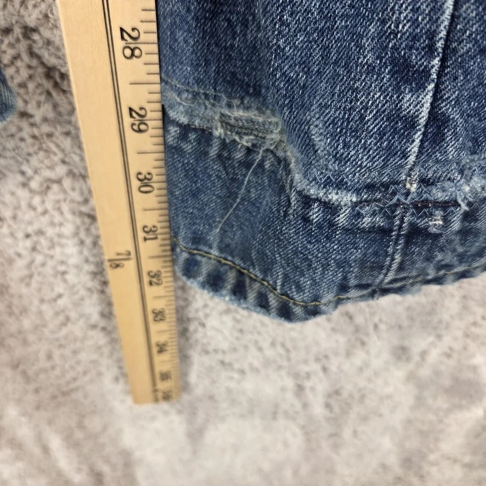 VTG Levis Engineered Jeans Men 34x32 Blue Thrashed Destroyed Twisted Buckle Back